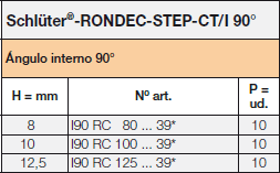 Schlüter-RONDEC-STEP-CT/I 90°