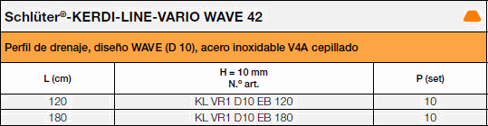  Schlüter®-KERDI-LINE-VARIO WAVE 42 EB