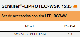 Schlüter®-LIPROTEC-WSK 1285