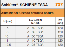 Schlüter®-SCHIENE-TSDA