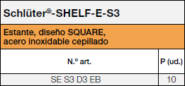 Schlüter®-SHELF-E S3 SQUARE EB