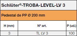 Schlüter®-TROBA-LEVEL-LV 3