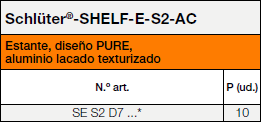 Schlüter-SHELF-E-S2-AC PURE, D7