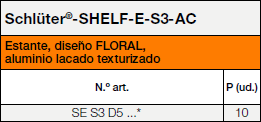 Schlüter-SHELF-E-S3-AC FLORAL, D5