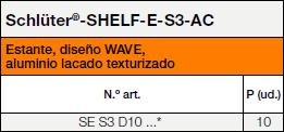 Schlüter-SHELF-E-S3-AC WAVE, D10