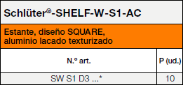 Schlüter-SHELF-W-S1-AC SQUARE